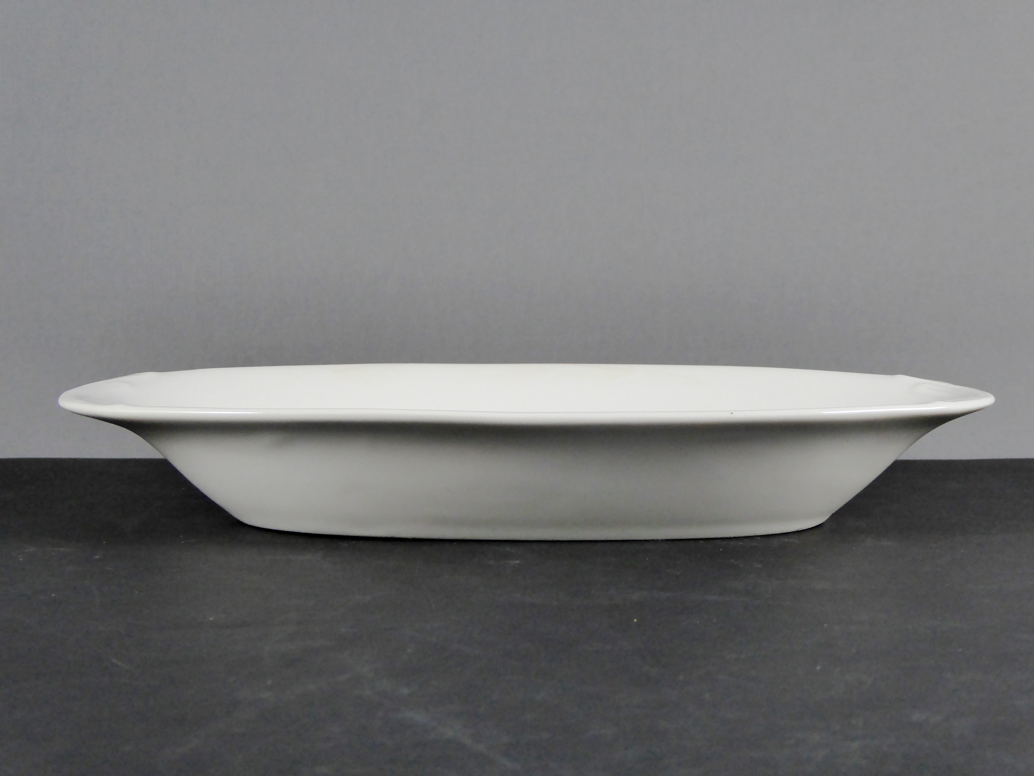 Default Title - #12020 - 1 8.5" X 4.5" Oval Baking Dish with Handles (8 OZ.) - Ceramic/Porcelain, White, Large Serving Platter