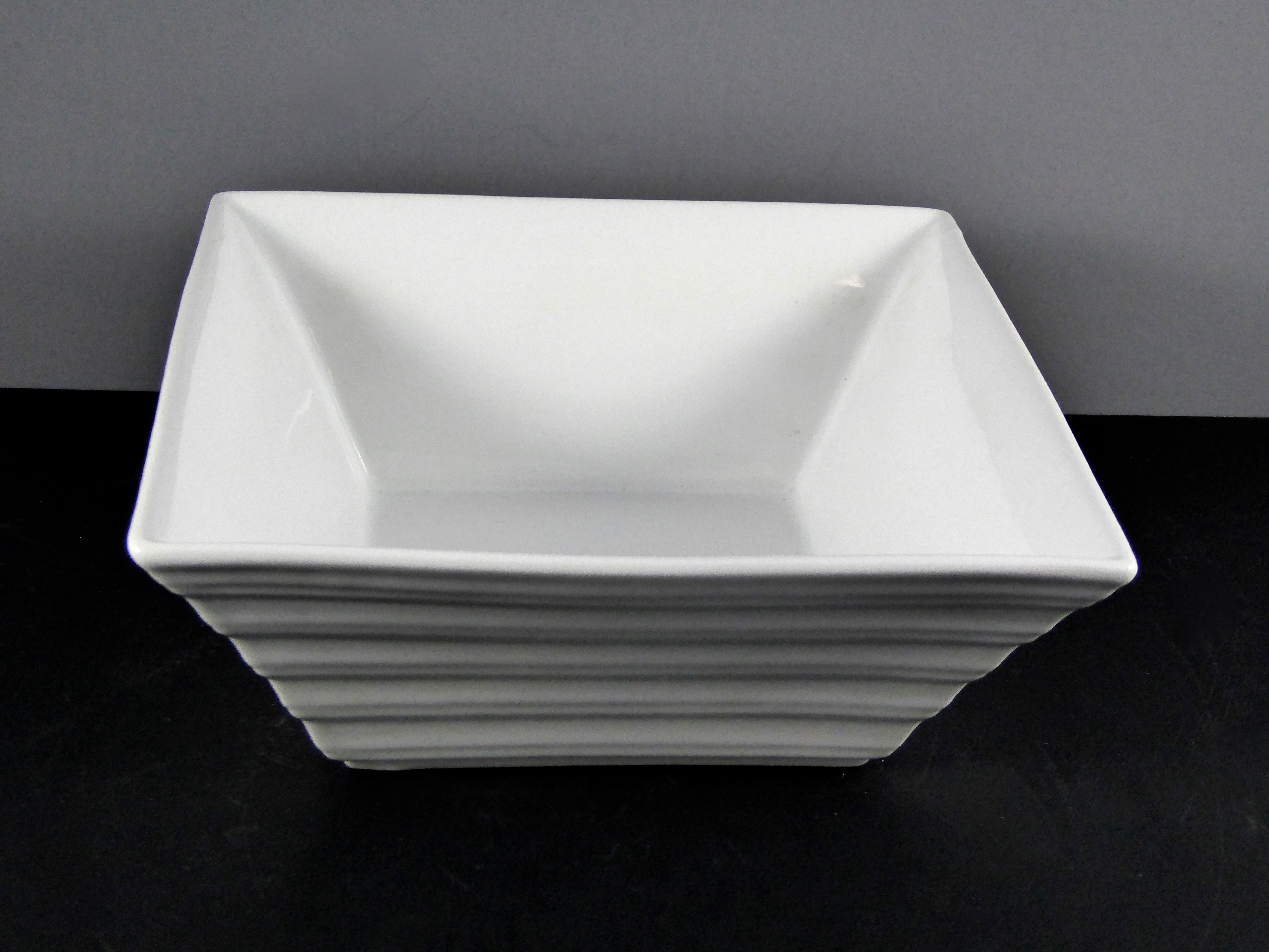 #12073 BOWL 8" SQUARE PATTERN (56 OZ.) - High - Quality Ceramic/Porcelain Bowl for Serving & Decor, Sold by Case