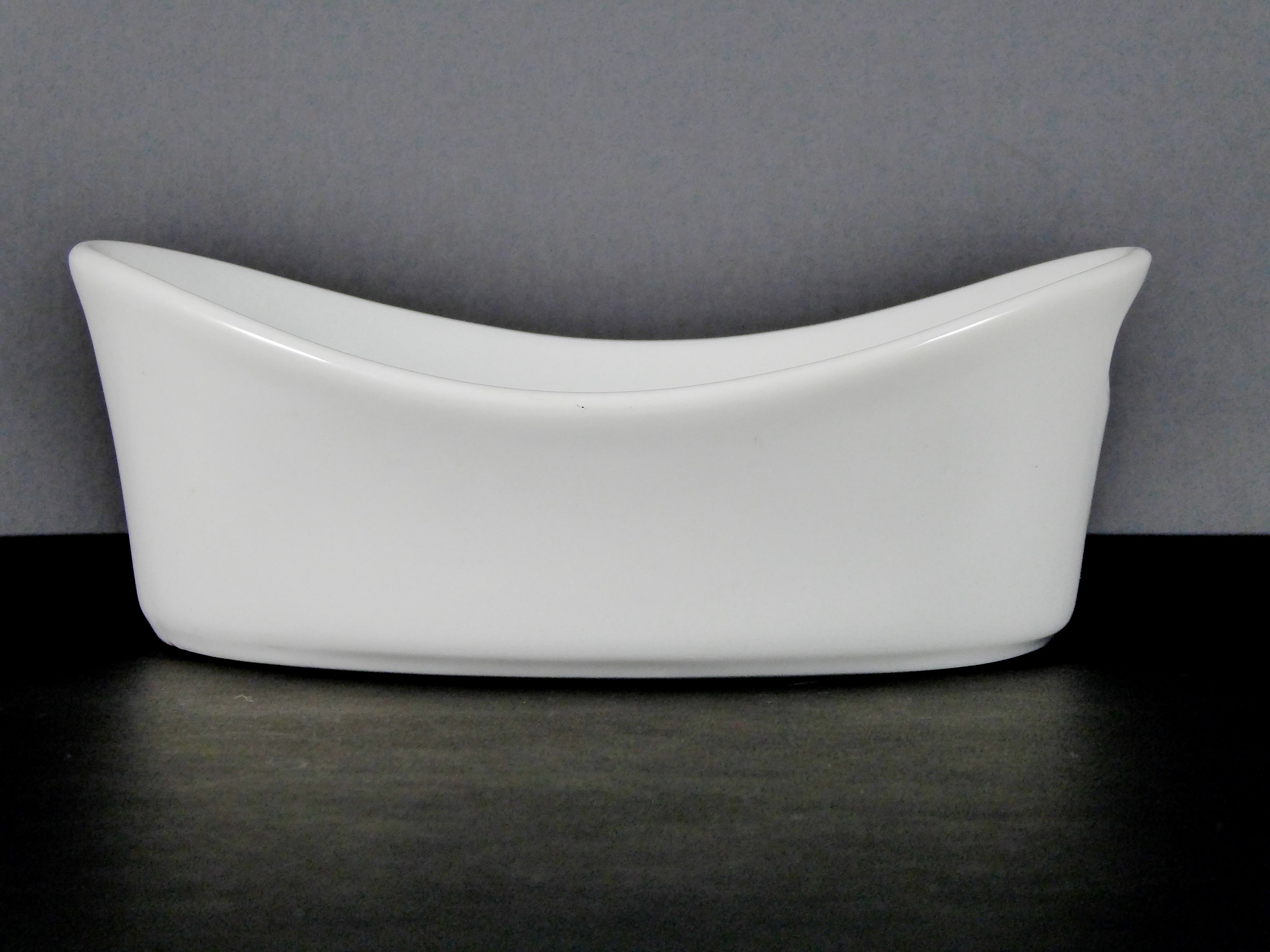#13013 White Ceramic Oval Bowl with Handles - 8 OZ., Ideal for Food Service & Decor, Sold by the Case