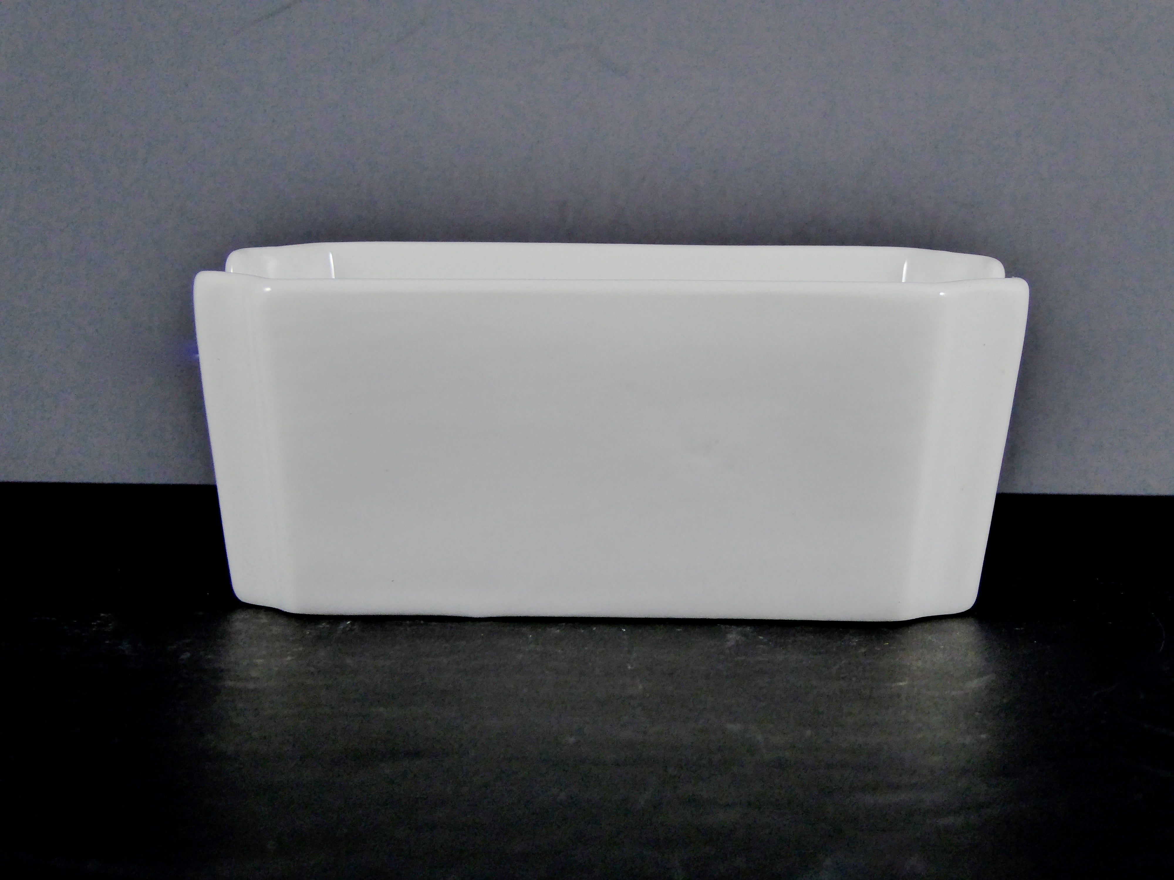 #13115 DISH 4.75" X 2.75" RECTANGLE - A Sleek Ceramic Business Card Holder or Desk Organizer, Sold by Case