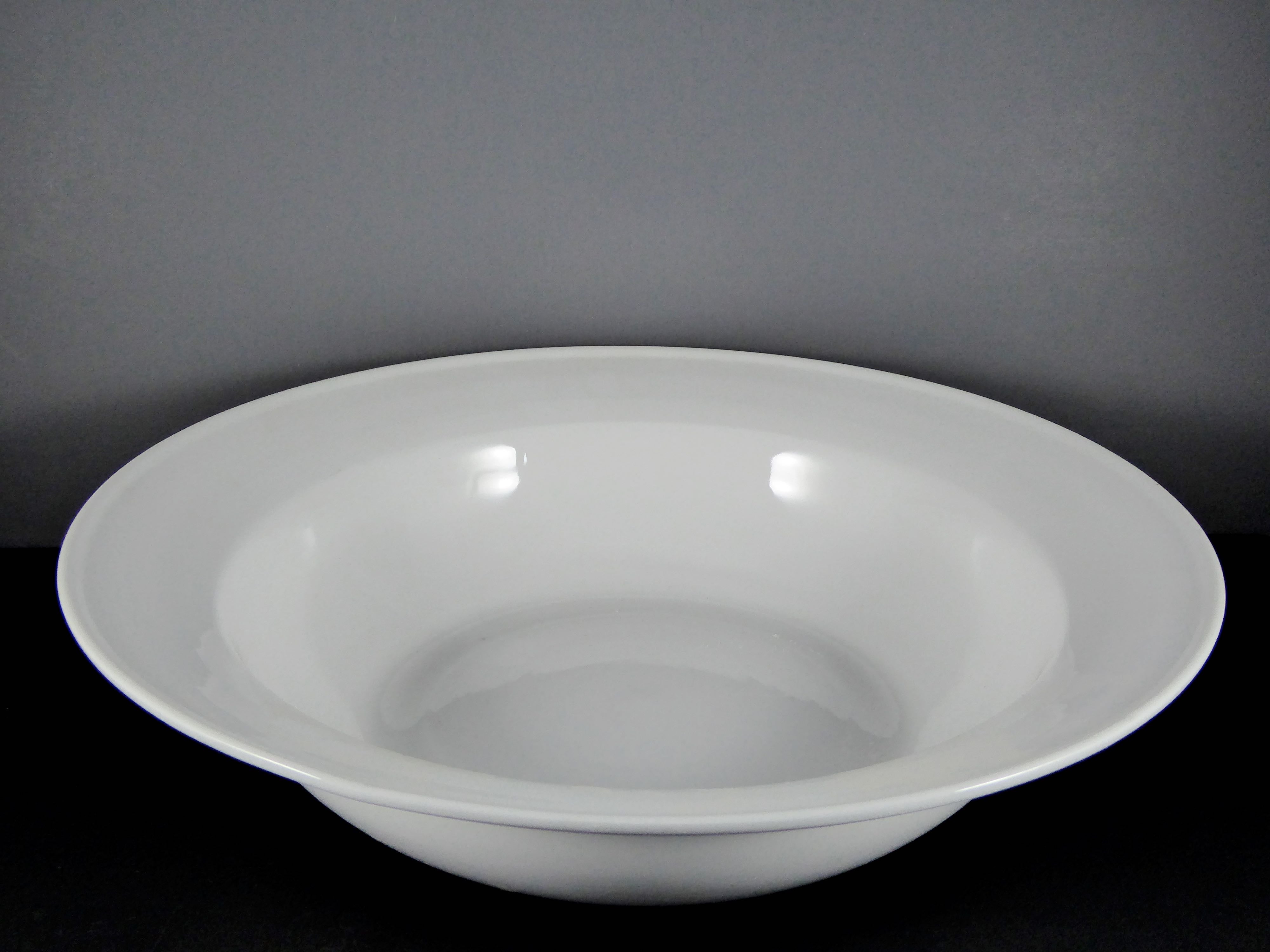 #13166 BOWL - 15" X 3.75" DEEP ROUND WIDE RIM (120 OZ.) - White Ceramic Serving Bowl with High - Quality Finish, Ideal for Food Service and Decor