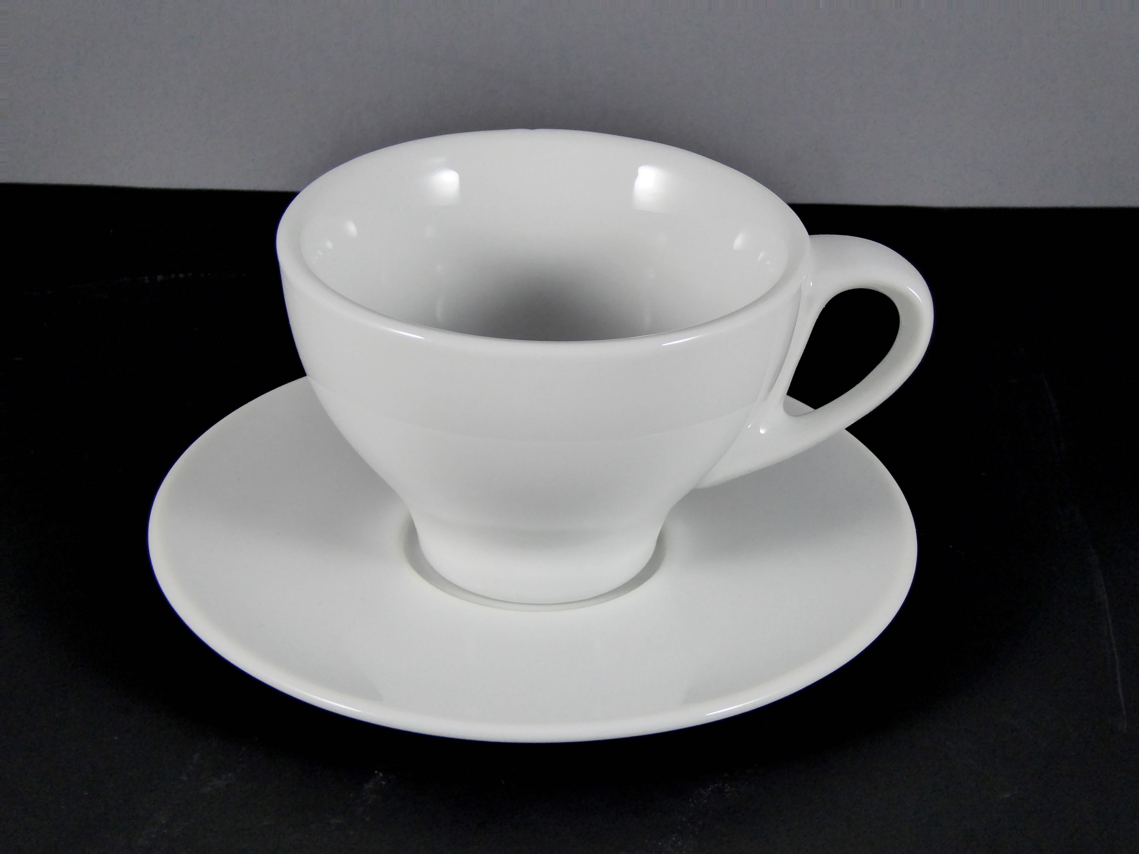 Default Title: 7 OZ. White Ceramic Cup & Saucer Set for Hot Beverages - 36 per Case