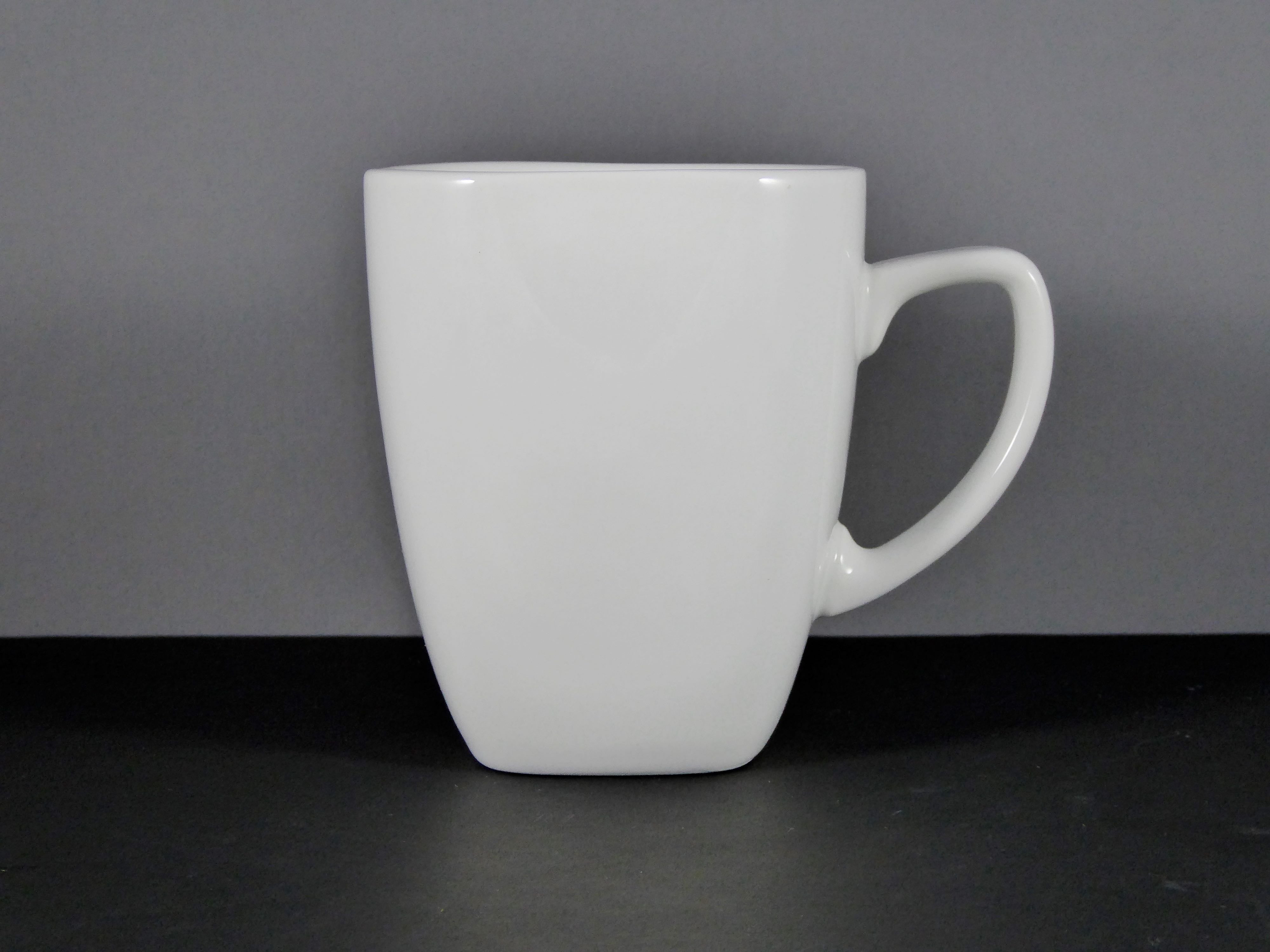#13183 MUG 13 OZ. - White Ceramic Porcelain Drinking Mug, Ideal for Hot & Cold Beverages, Sold by Case
