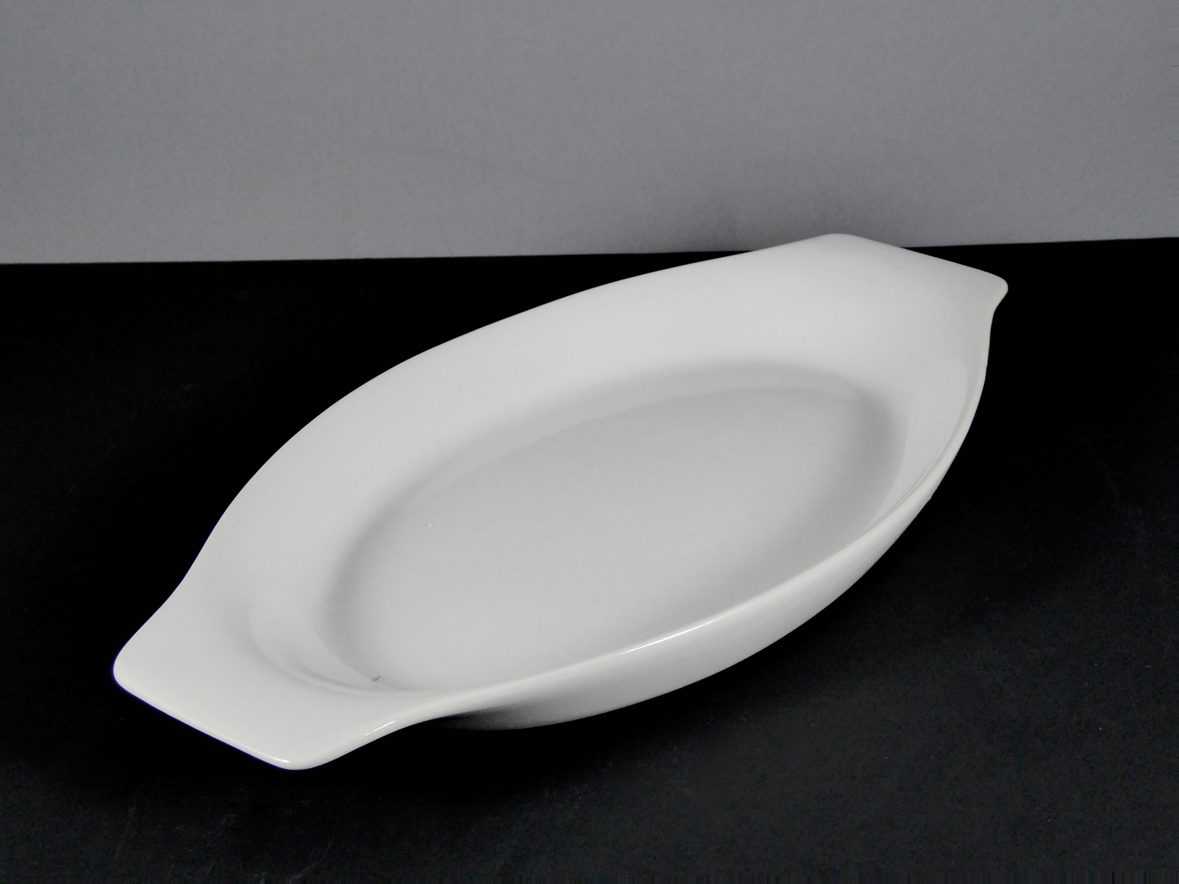 #13210 DISH 11.5" X 6" OVAL BAKING (12 OZ.) - Medium - to - Large Ceramic/Porcelain Serving Platter with Handles, Ideal for Baking and Table Service