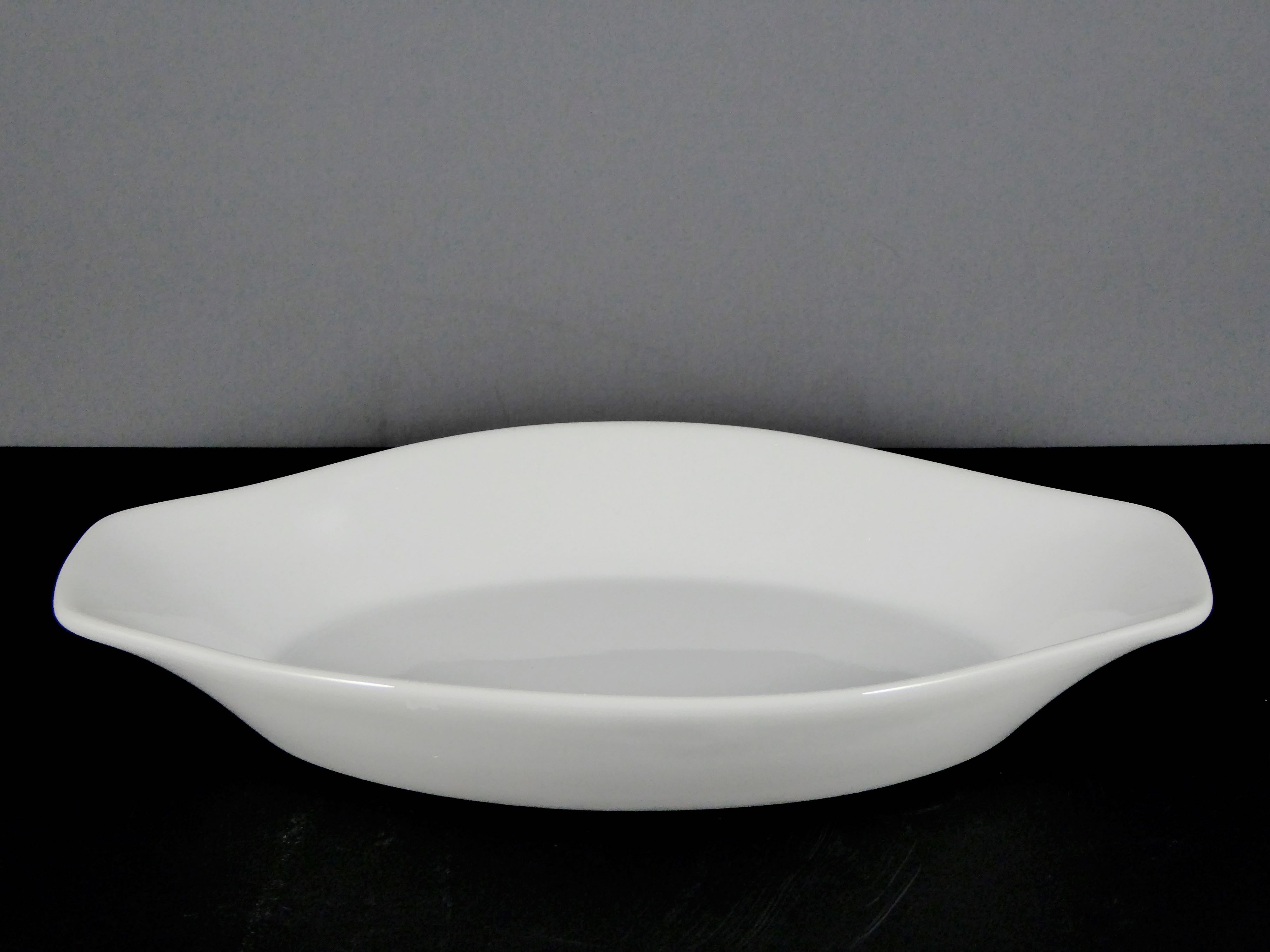 Default Title - #13211 9.75" X 5.25" Oval 12 OZ Ceramic/ Porcelain Baking Dish, White Shallow Serving Platter for Food & Decor, Sold by Case