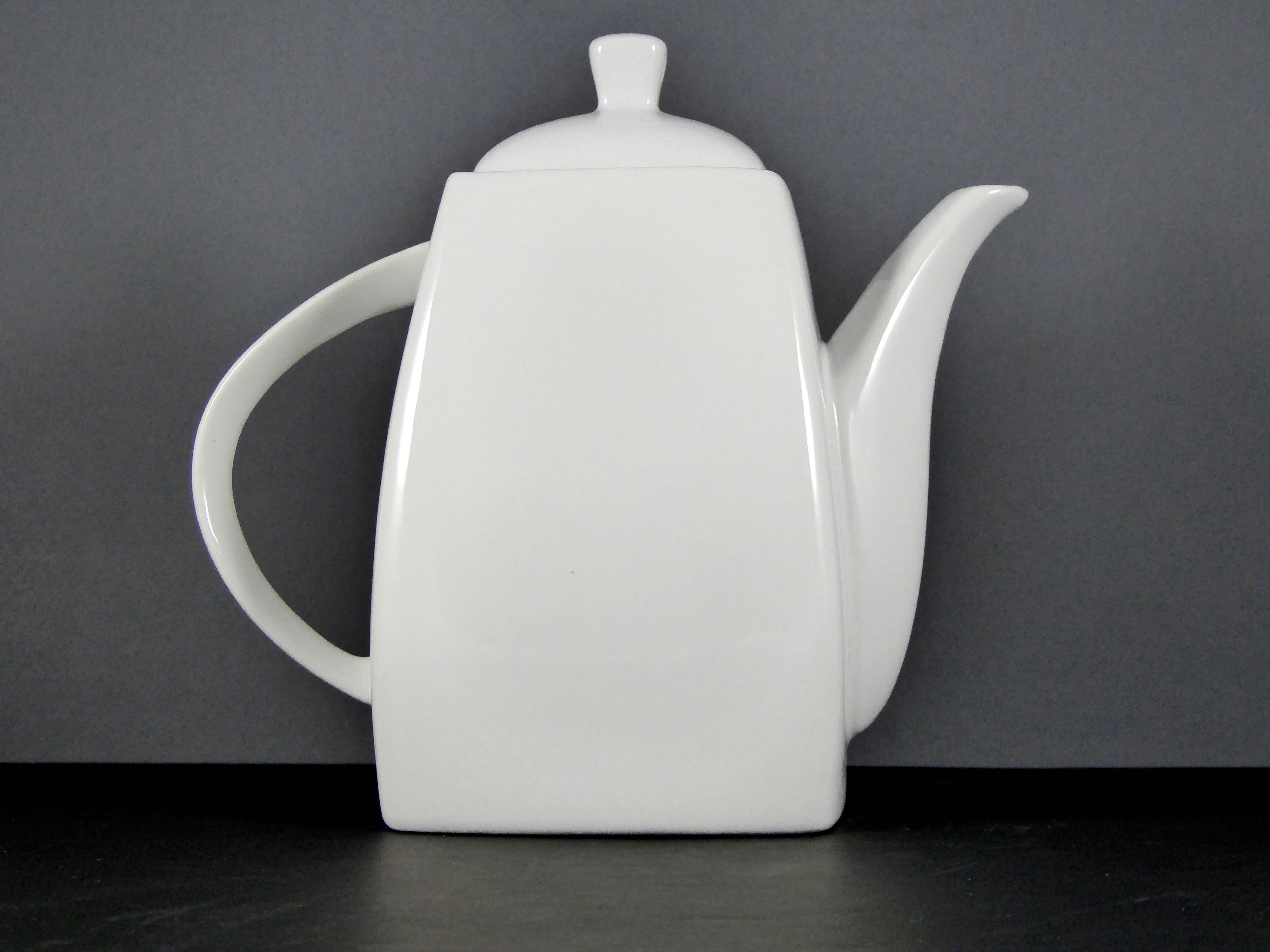 #13216 TEAPOT (48 OZ.) - Fine Ceramic, Modern Design, Ideal for 2 - 4 Servings of Tea or Coffee