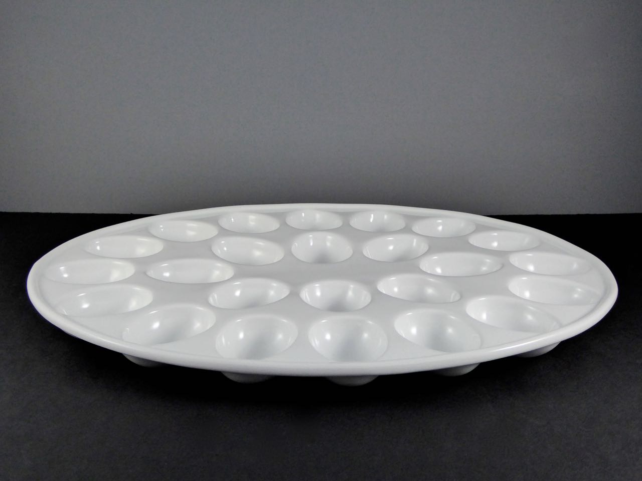 Default Title: #14192 DISH 17.75" X 7.25" OVAL 24 EGG HOLDER - Food - Grade Plastic, Ideal for Organizing, Displaying & Serving Eggs