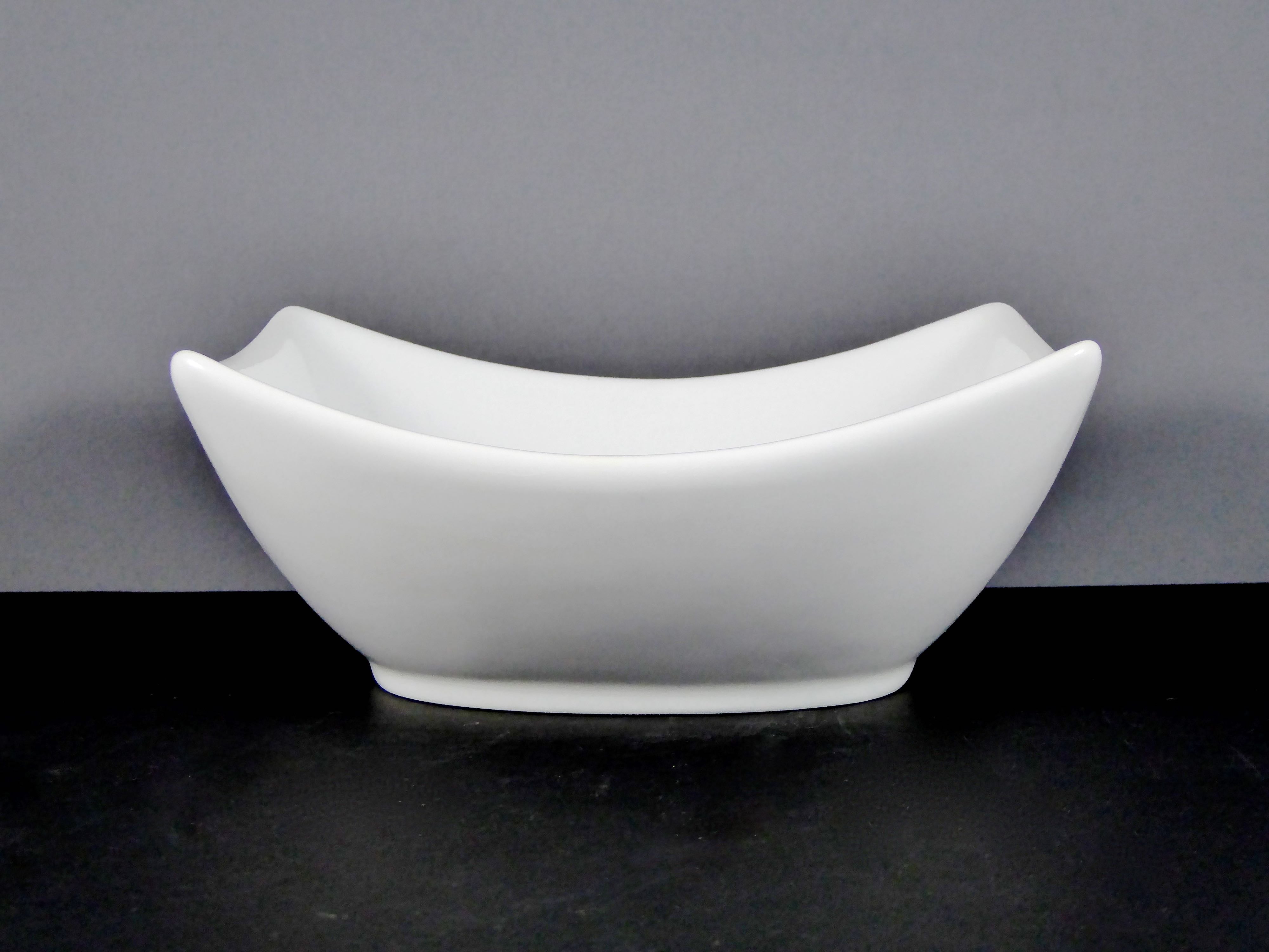 #14225 BOWL 7" X 6.25" RECTANGLE CURVED RIM (20 OZ.) - High - Quality Ceramic/Porcelain Decorative & Serving Bowl with Modern Design
