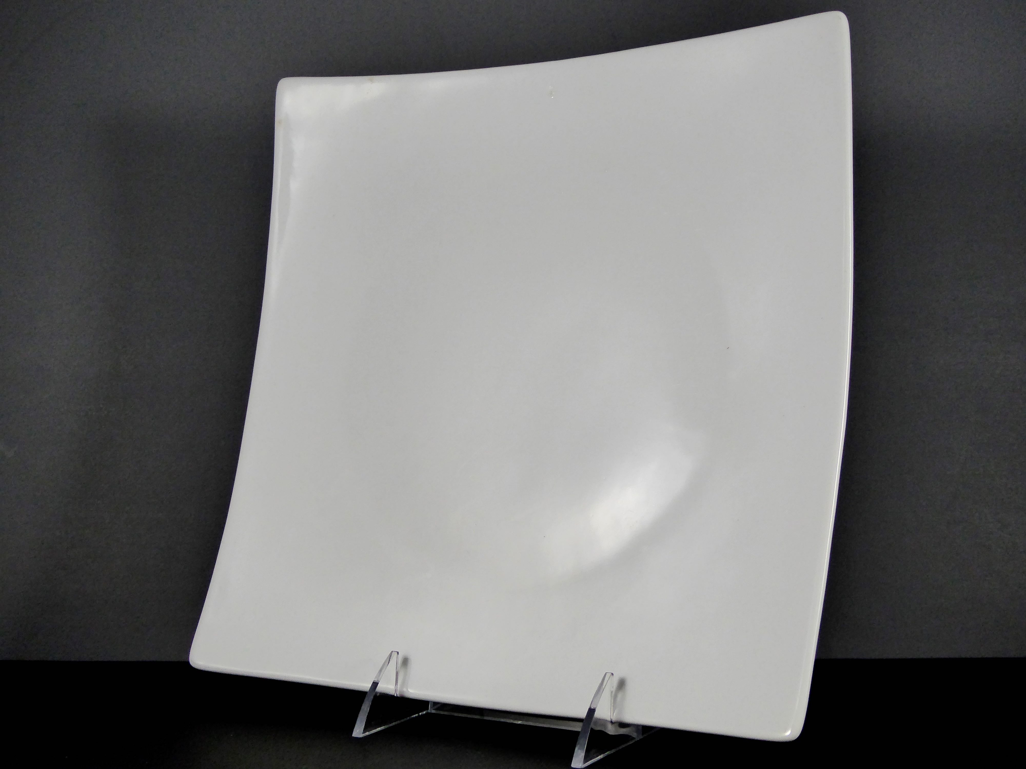 #14226 PLATE 10.25" SQUARE CURVED RIM - High - Quality Ceramic Plate for Home & Commercial Food Service