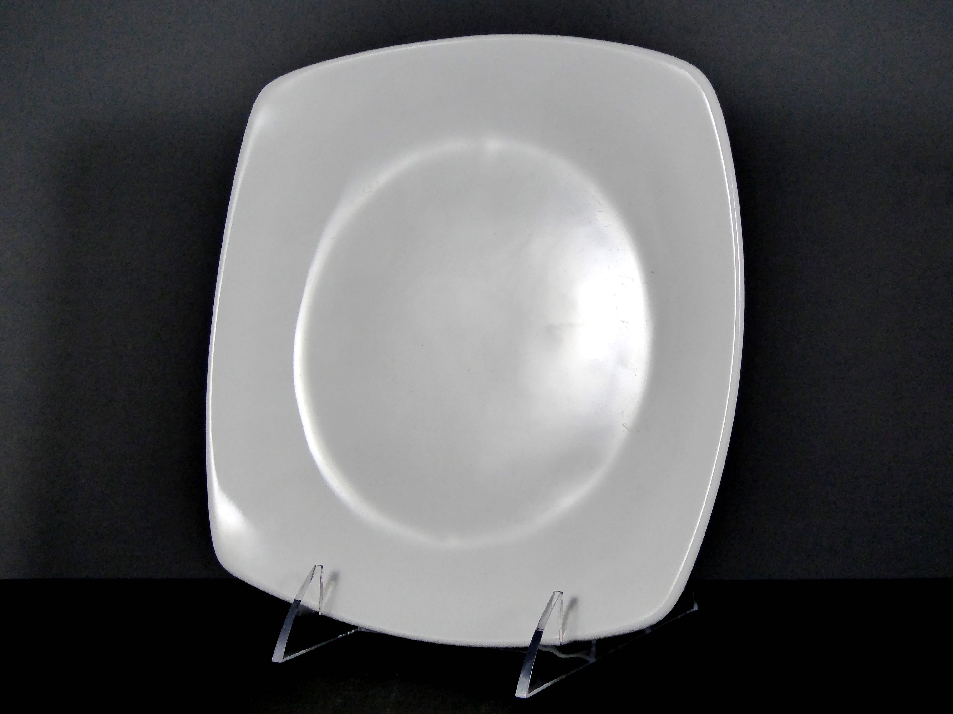 Default Title - #14236 PLATE 8.25" SQUARE ROUNDED, High - Quality Ceramic Dinner Plate for Food Serving & Decorative Display