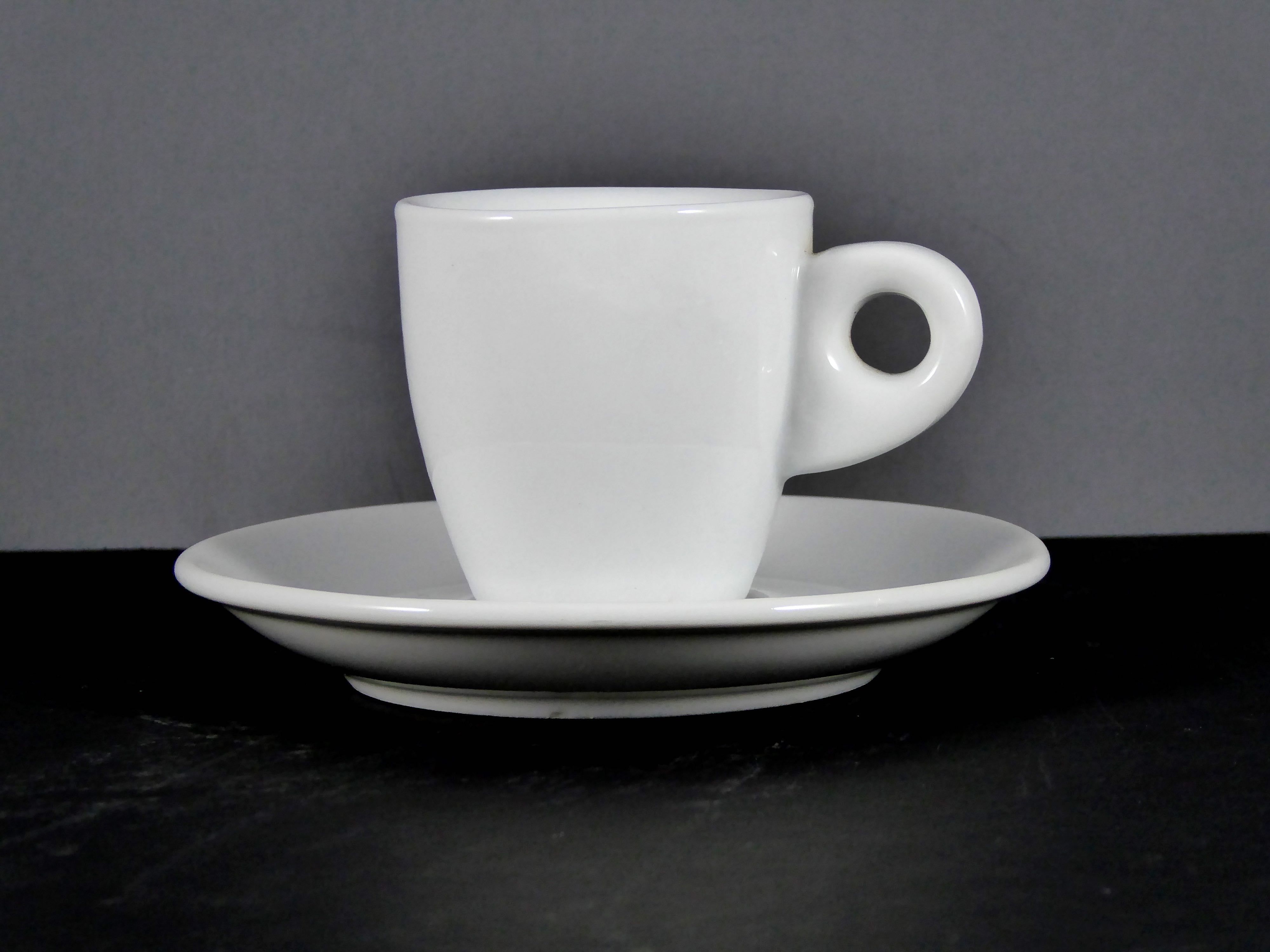Premium #15020 ESPRESSO CUP & SAUCER (3 OZ.) - White Glazed Ceramic Set for Hot Beverages, Sold by the Case