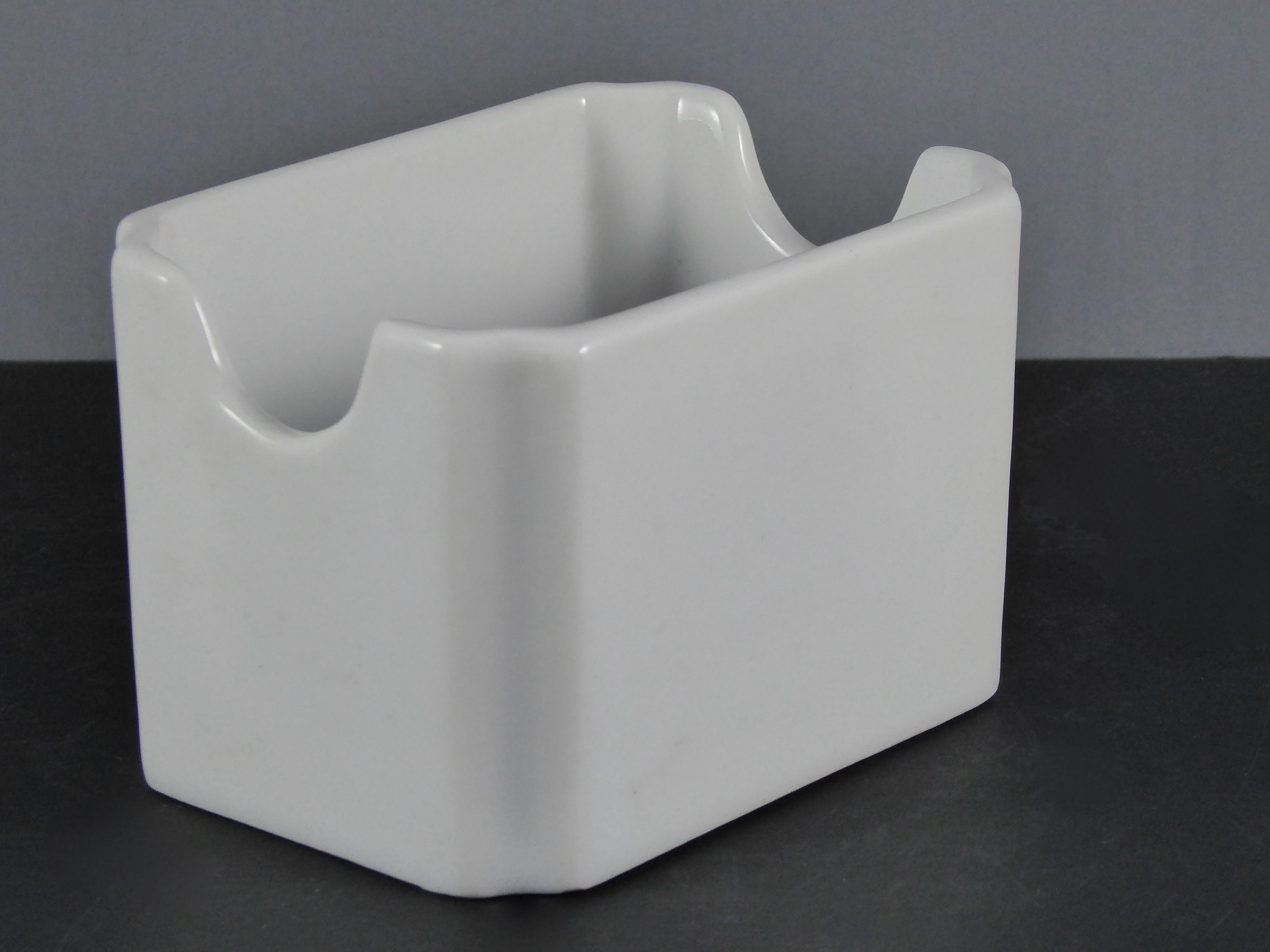 #15172 DISH 3.5" X 2.5" RECTANGLE SUGAR CADDY - Versatile Ceramic Business Card or Napkin Holder, Sold by Case