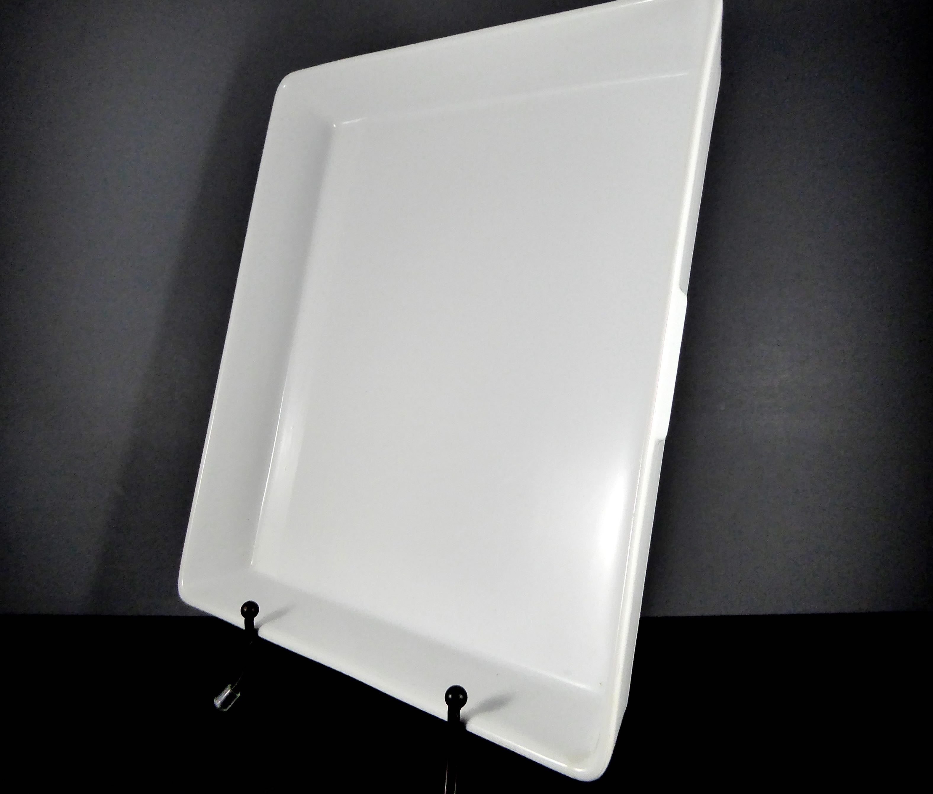 #15305 BOWL - 14.75" X 13.75" X 2" Deep Rectangular Ceramic/Plastic Serving Tray for Food Service and Decor, Sold by Case