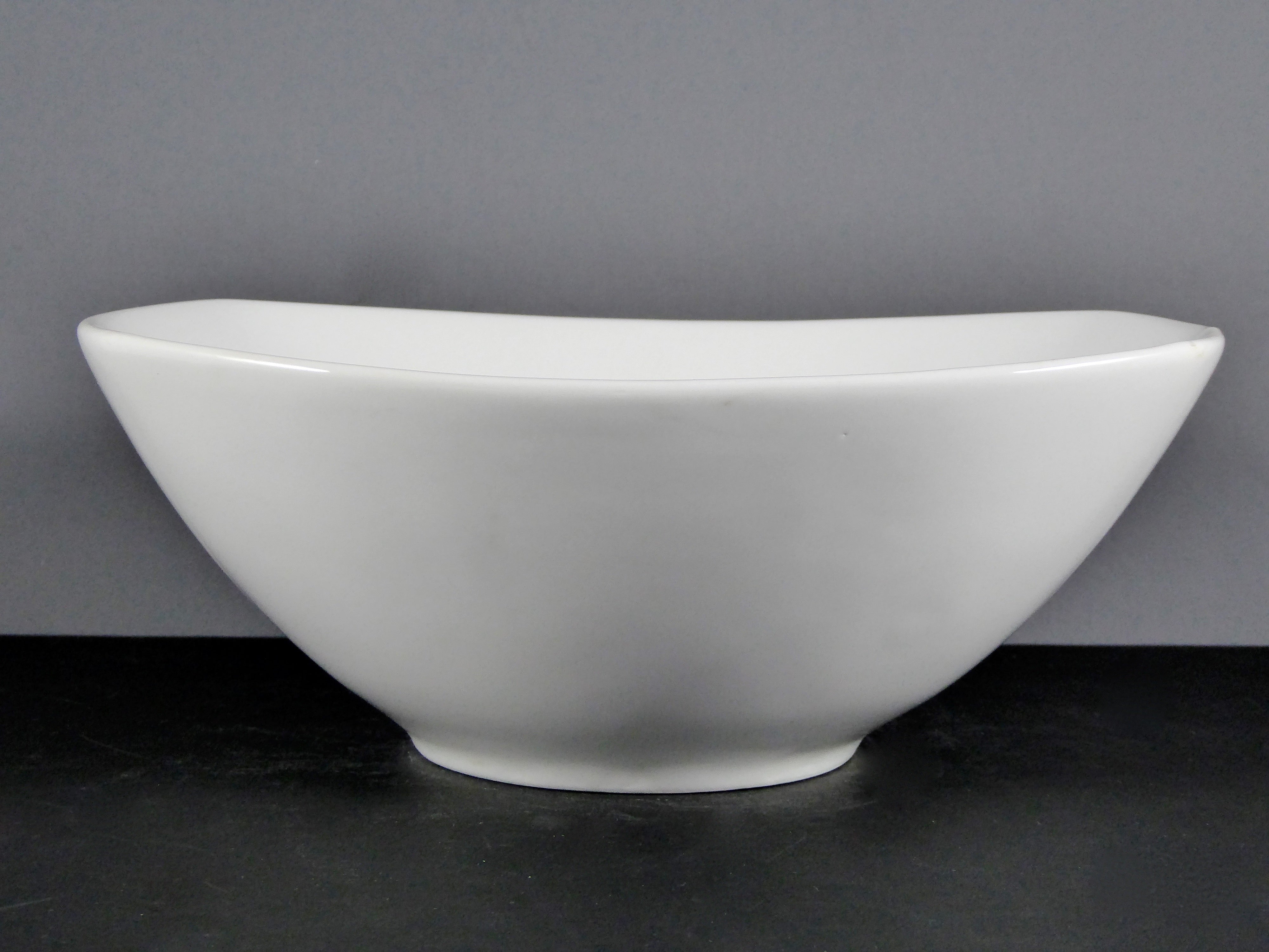 Default Title - #15327 8.75" X 7.5" Oval 48 OZ. White Ceramic Porcelain Serving & Decorative Bowl, 20/Case