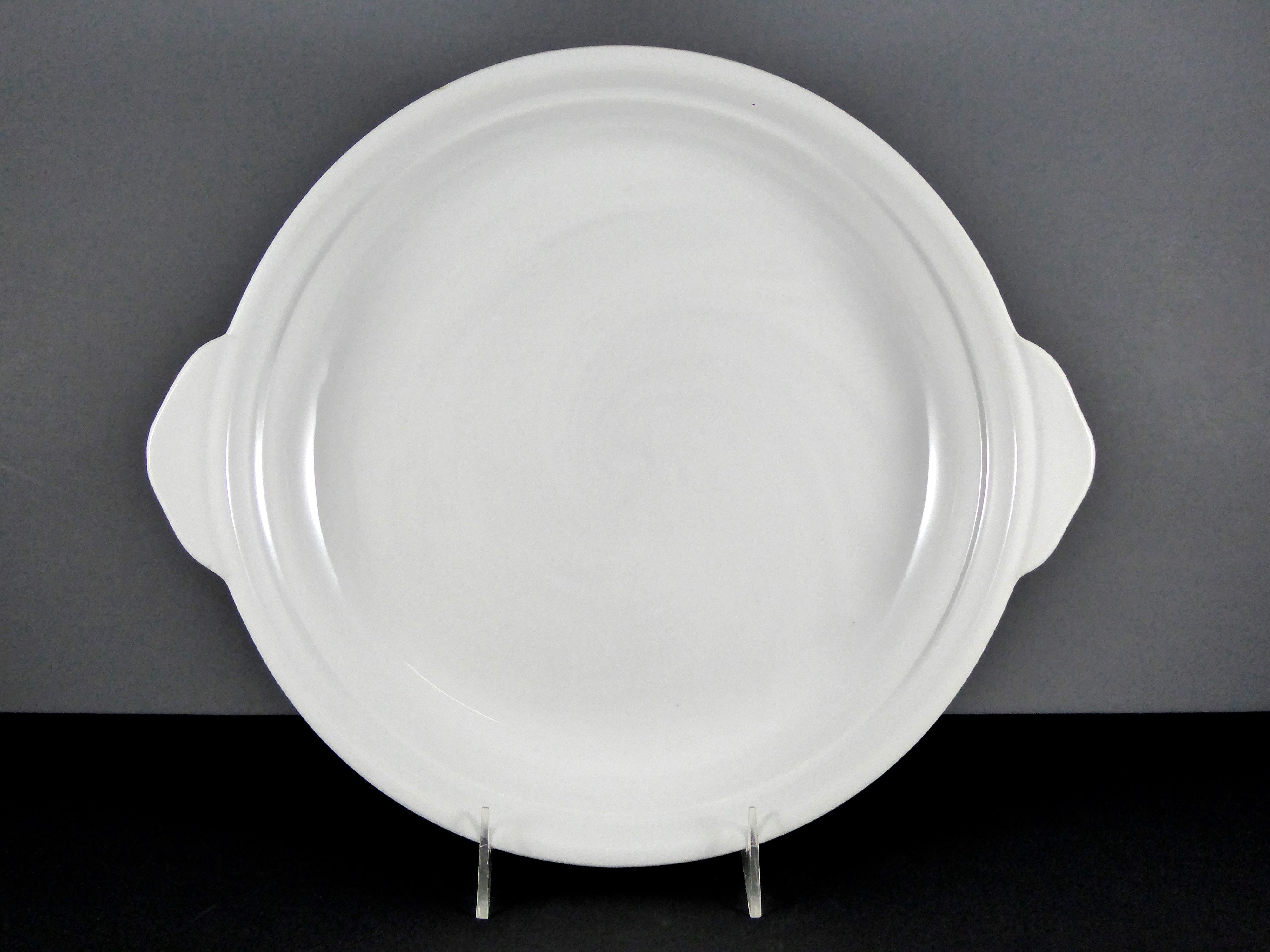 #16067 DISH 11.5" Round Shallow Baking Dish with Handles (48 OZ.) - Glazed Ceramic, Ideal for Cooking and Serving