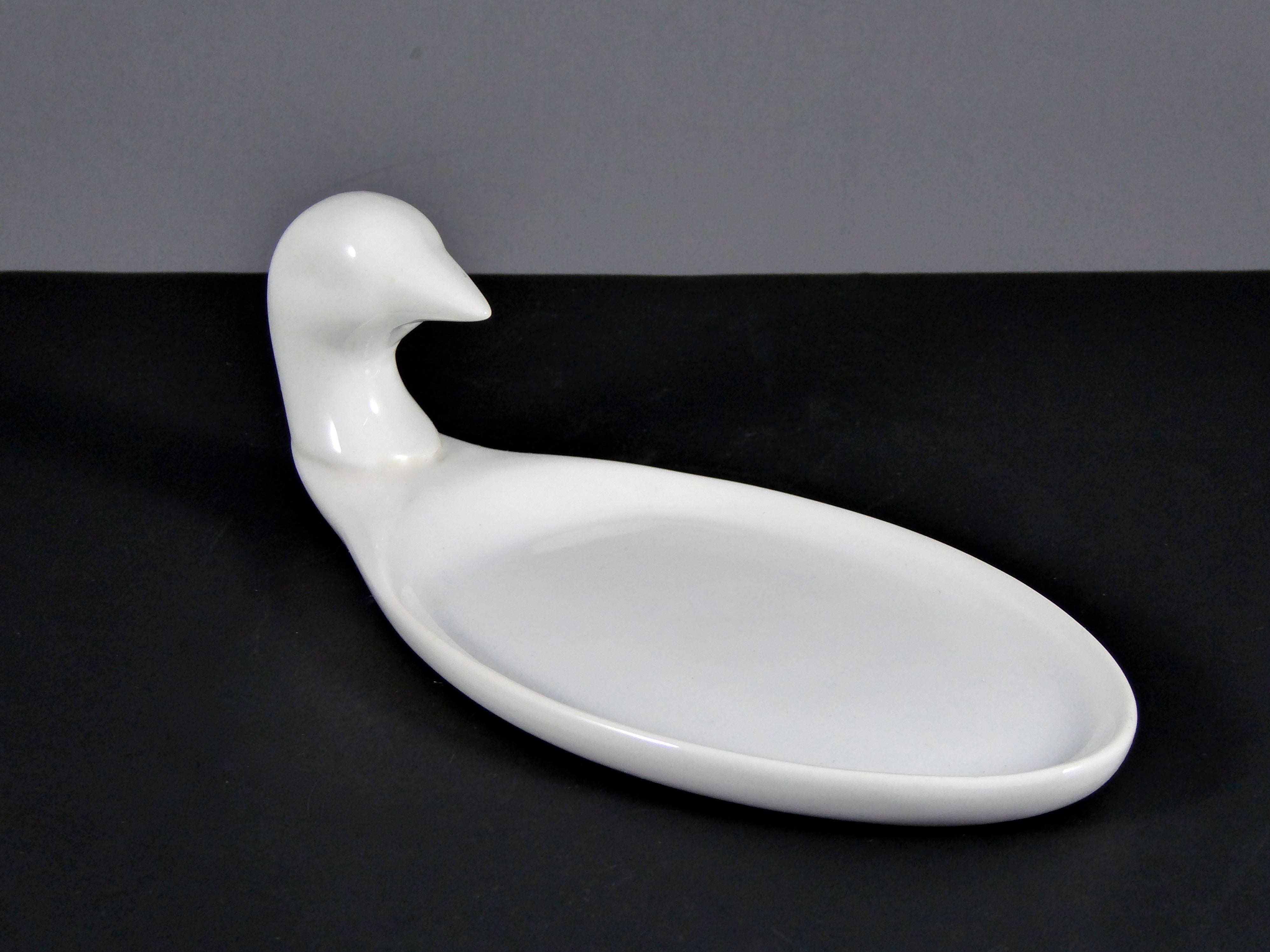 Default Title | #2266 DISH 7" OVAL DUCK - Ceramic Decorative Dish for Trinkets, Serving & More