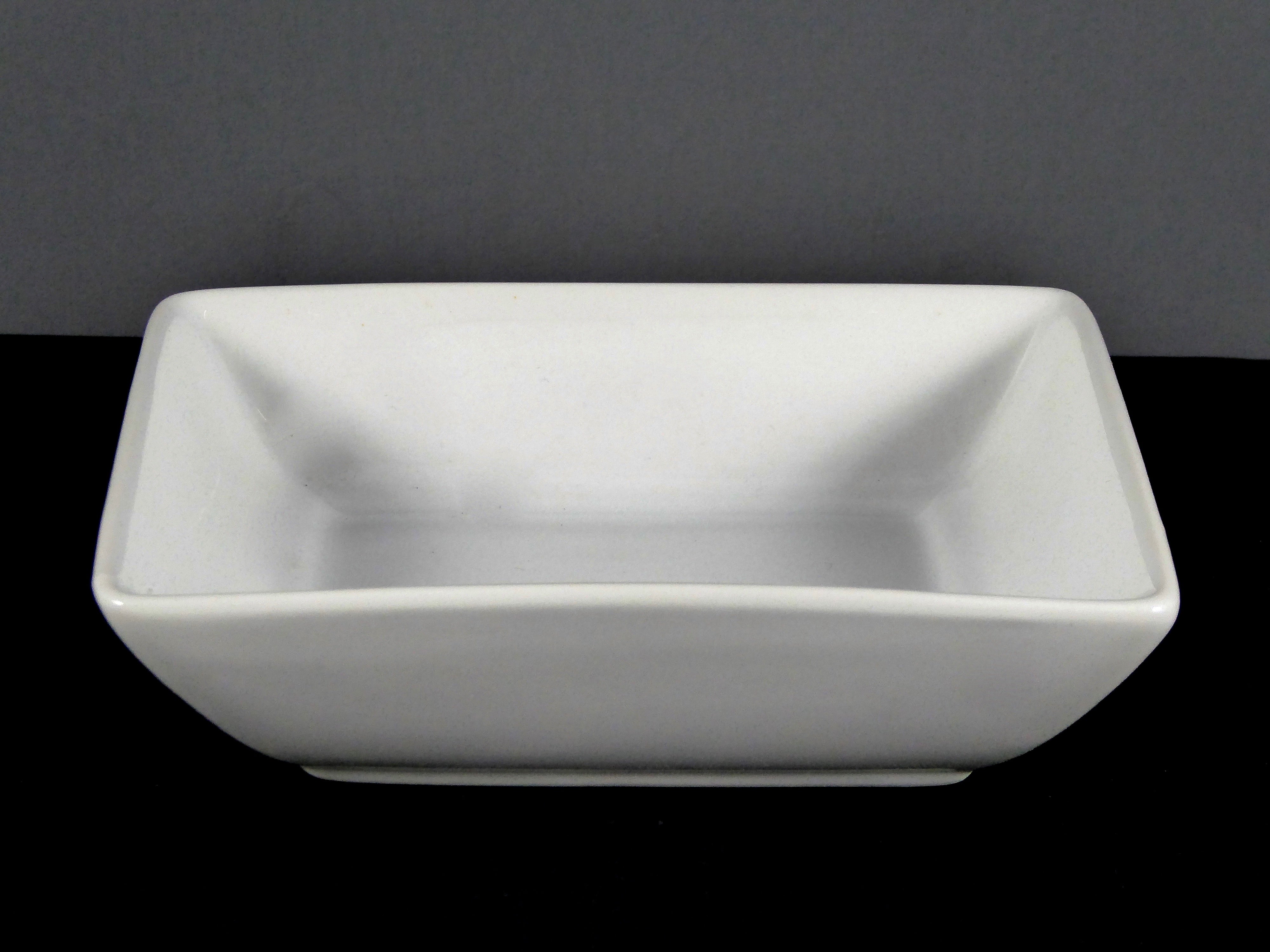 Default Title - #2849 Rectangular 8 OZ. Ceramic Bowl, White, Medium - Size for Food & Decor
