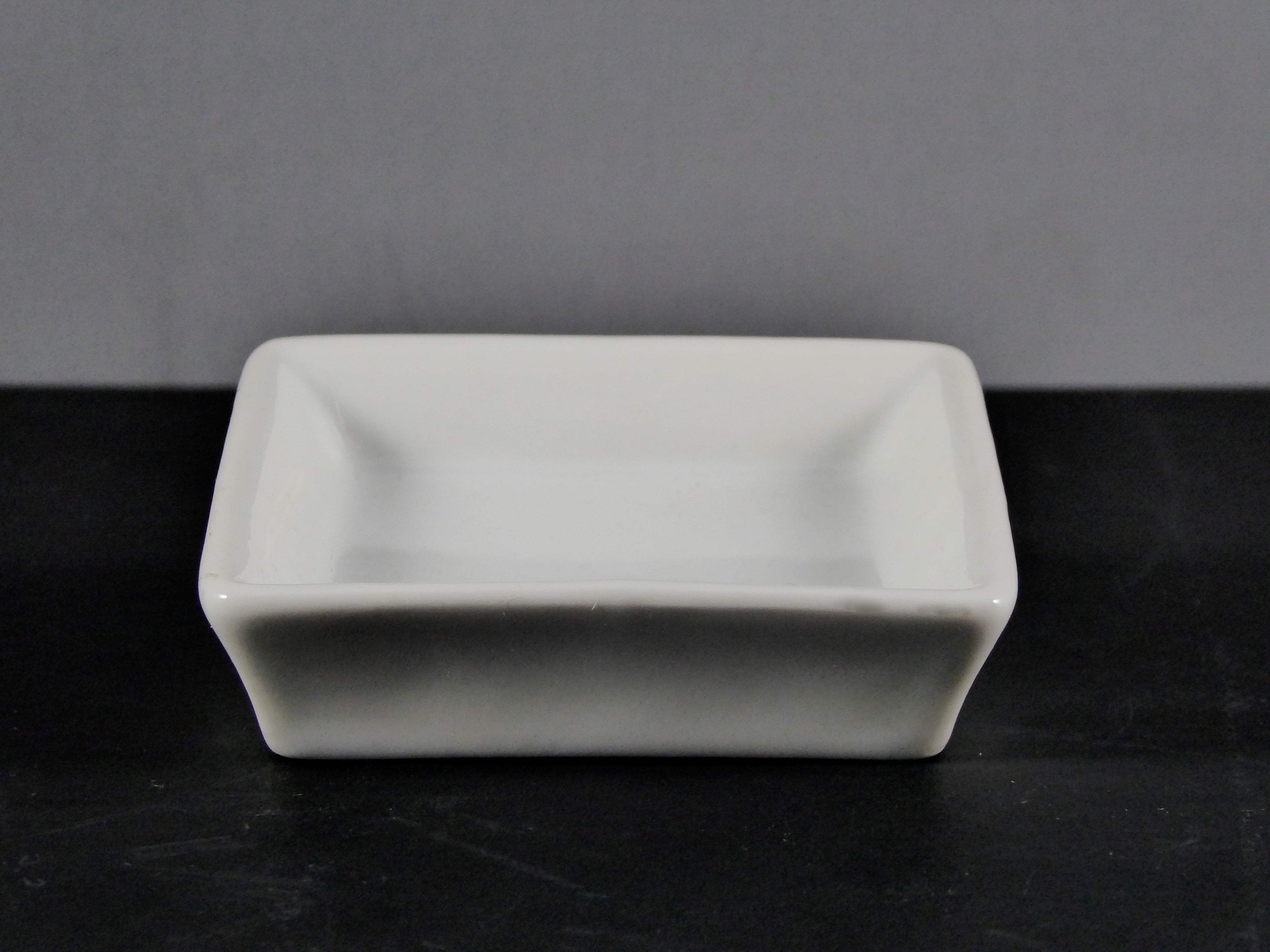 #5382 BOWL 3" SQUARE (1.5 OZ.) - White Ceramic Condiment Dish for Food Service and Tableware