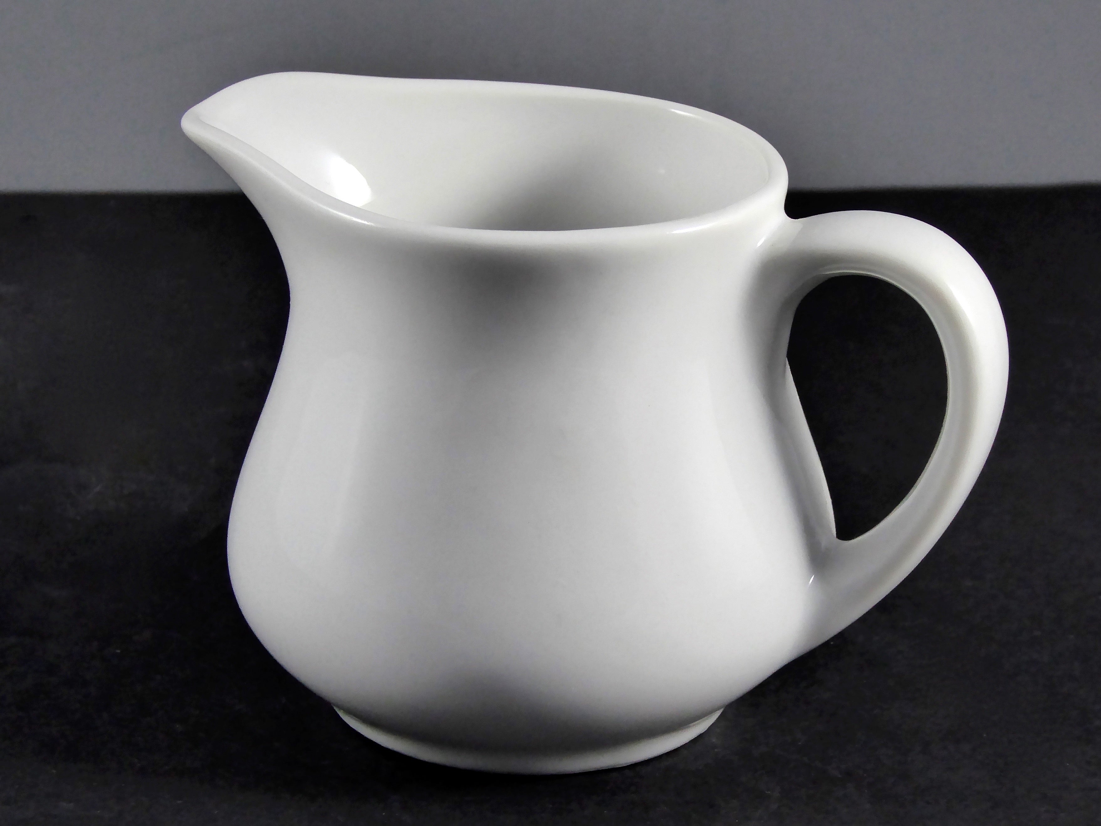 White Ceramic #5393 CREAMER (6 OZ.) - Minimalist Design, Ideal for Beverages and Condiments, Sold by the Case