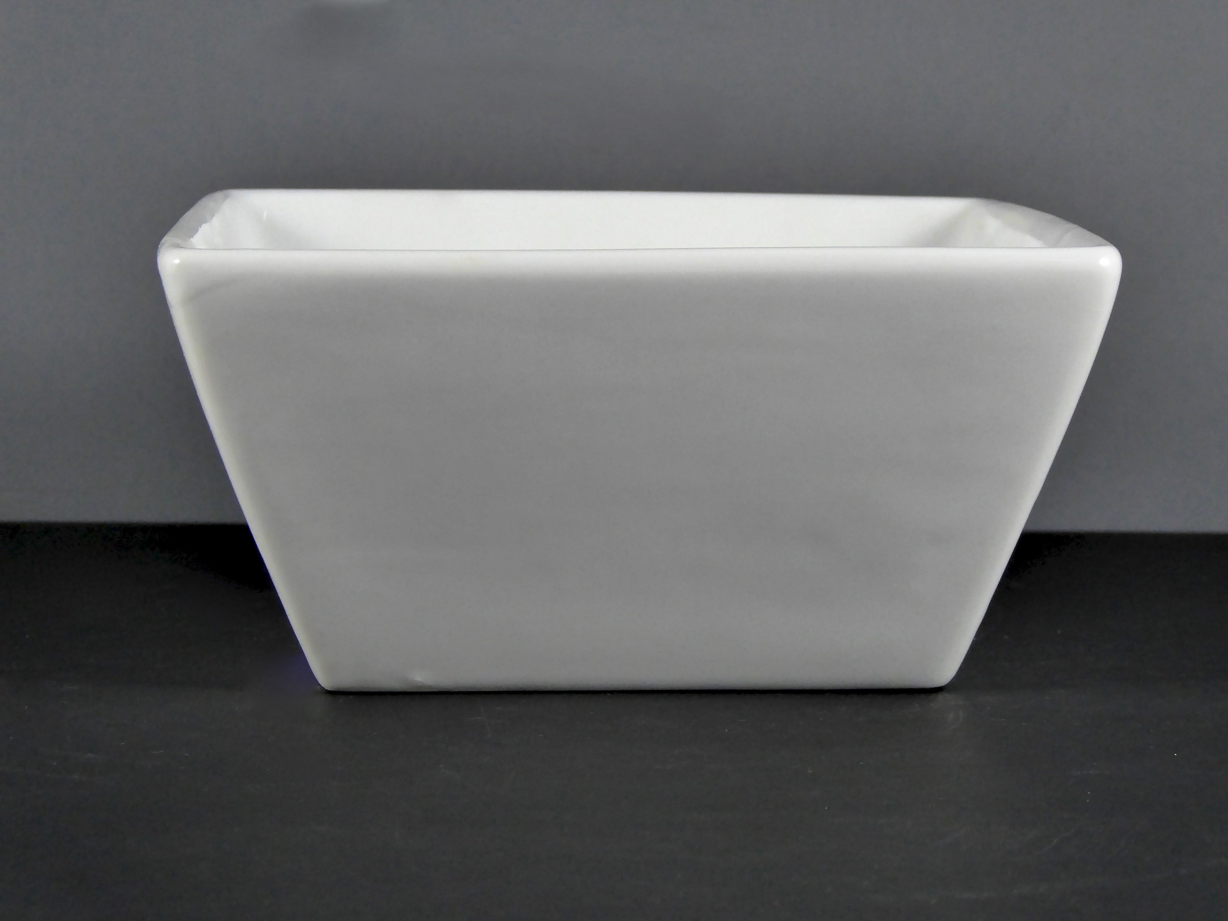 #5947 BOWL 5.5" SQUARE (24 OZ.) - Glazed Ceramic White Bowl for Decorative and Functional Use