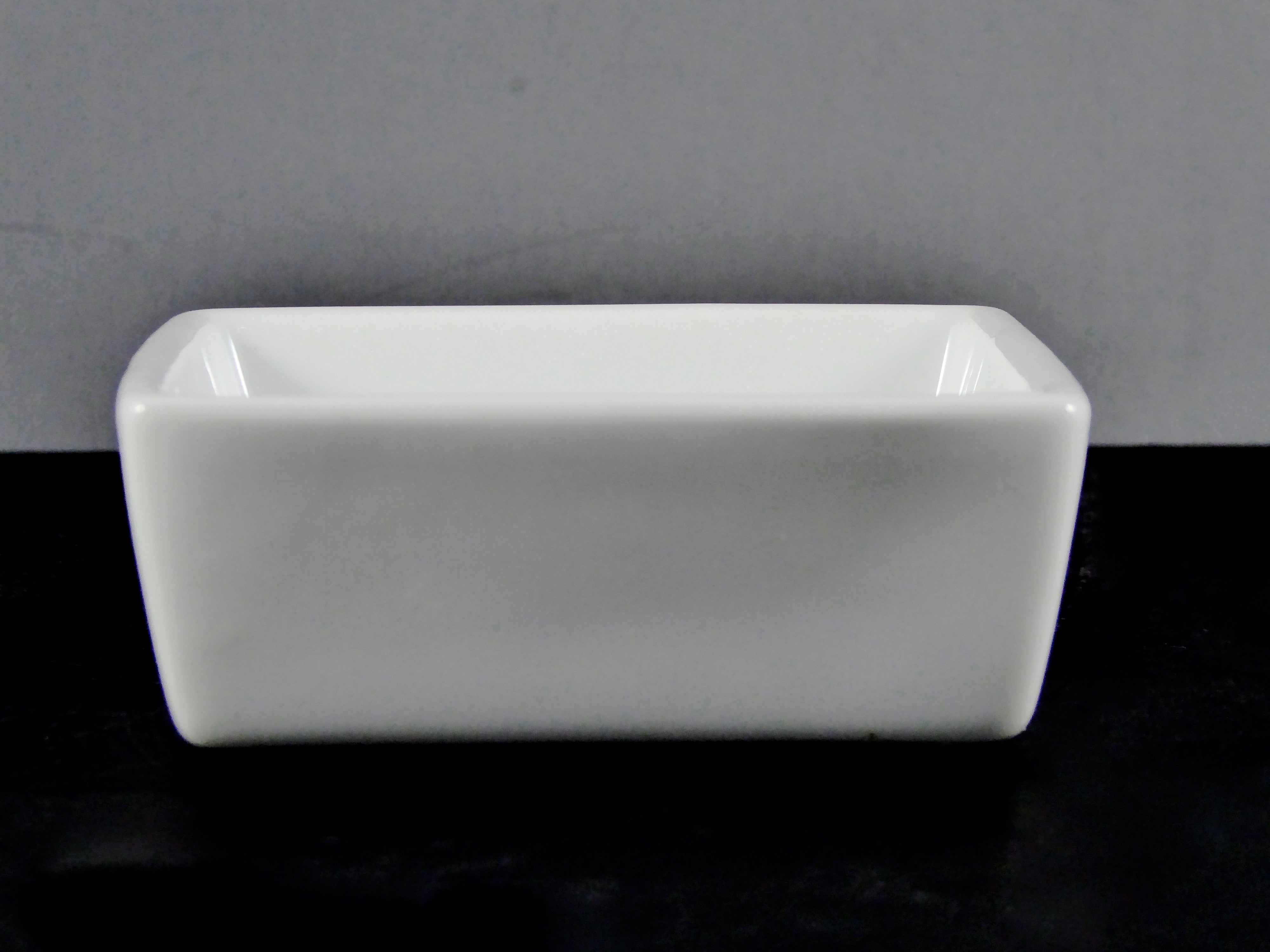 #6136 BOWL 3.5" SQUARE (4 OZ.) - High - Quality White Ceramic/Porcelain Dish for Serving & Decorative Storage