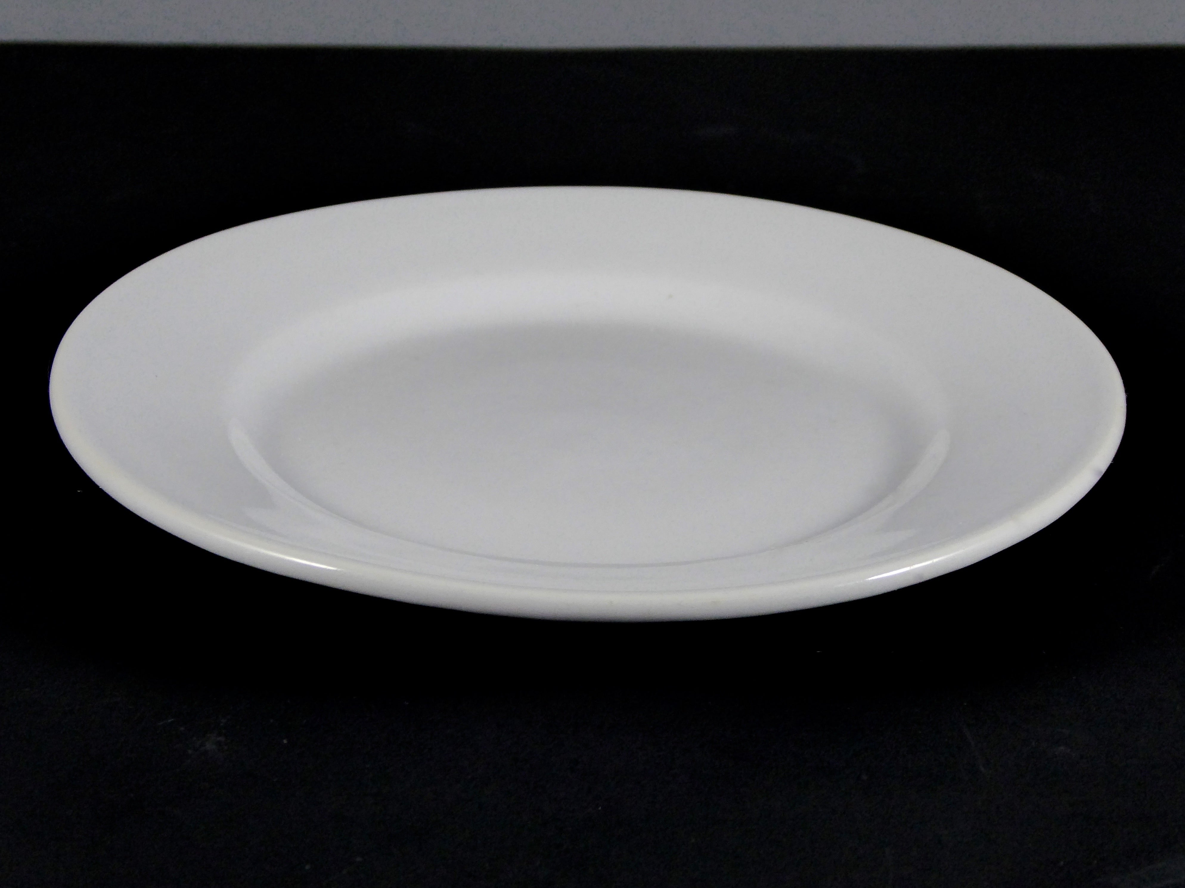 #9033 PLATE 5" ROUND WIDE RIM - High - Quality Ceramic/Porcelain Plate for Daily Dining, Microwave/Oven/Dishwasher Safe, Sold by the Case