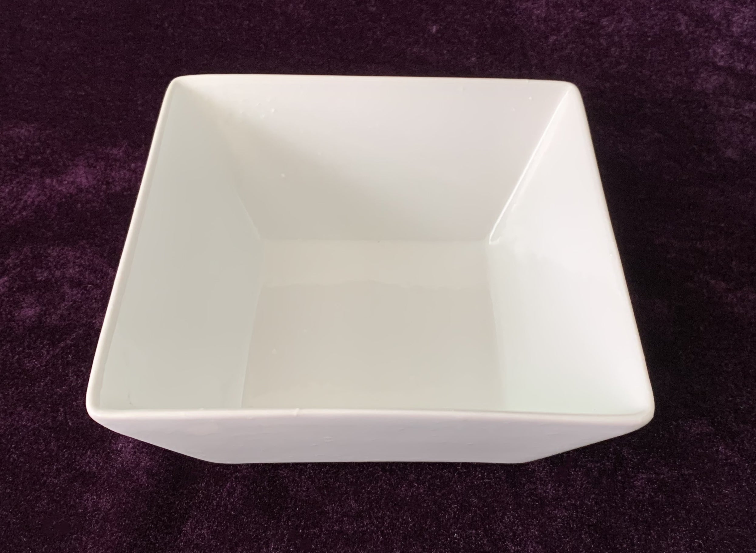 #1201 5.75" Square White Ceramic/Porcelain Bowl - Ideal for Food Service & Decorative Storage, Sold by the Case