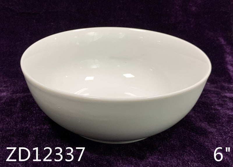 Default Title – #12337 6″ Round White Ceramic/Porcelain Bowl for Food Service, Sold by the Case of 36